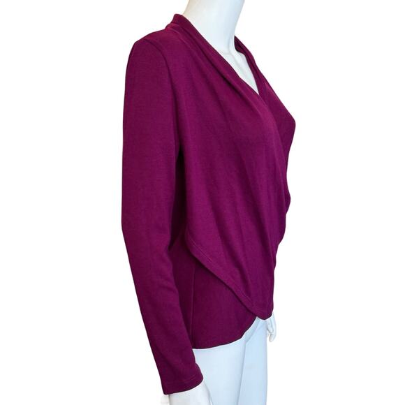 New ~ 1.STATE ~ Long Sleeve Cross Front Cozy Knit Top Size S FALL vibes - Picture 4 of 8